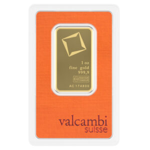 Valcambi 1oz .9999 Fine Gold Bar (In Assay)