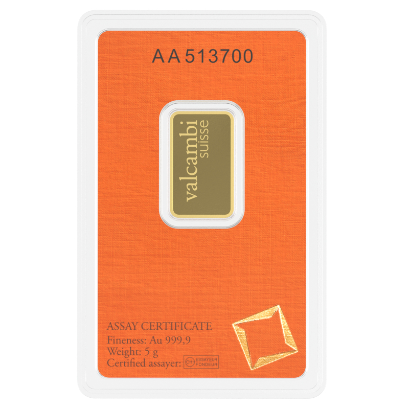 Valcambi 5 Gram .9999 Fine Gold Bar (In Assay) - Image 2