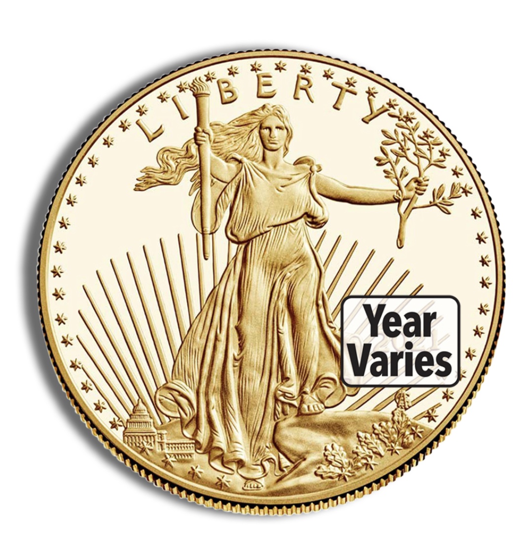 1 oz Proof Gold Eagle - Box/COA (Date Varies) - Image 2