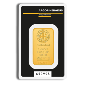 Argor-Heraeus1oz .9999 Fine Gold Bar (In Assay)