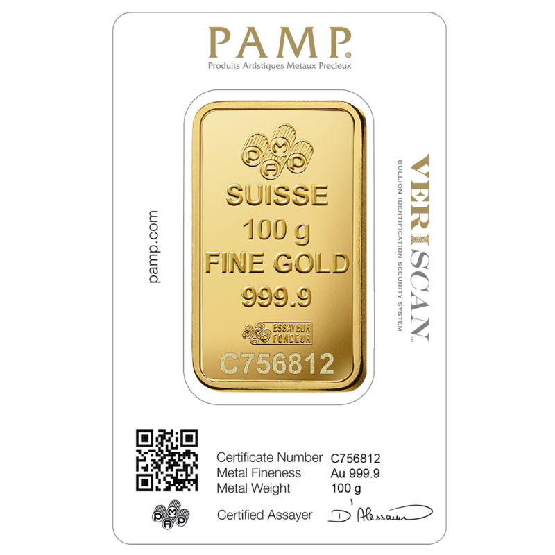 PAMP Fortuna 100 Gram .9999 Fine Gold Bar (In Assay) - Image 2