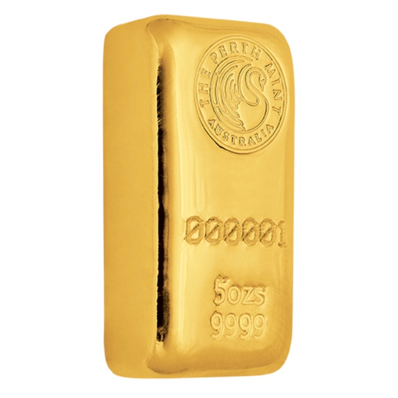 5 oz Gold Bar - Perth Mint (Cast) - Image 2