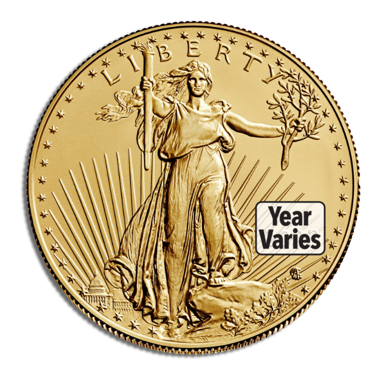1/4 oz Gold Eagle - BU (Year Varies)