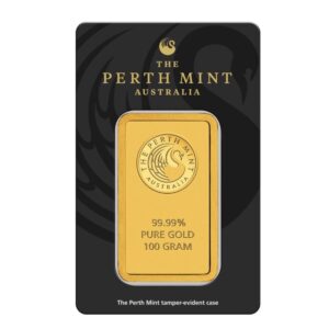 Perth Mint 100 Gram .9999 Fine Gold Bar  (In Assay)