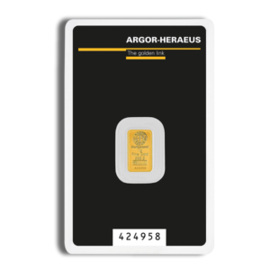 Argor-Heraeus 1 Gram .9999 Fine Gold Bar (In Assay)