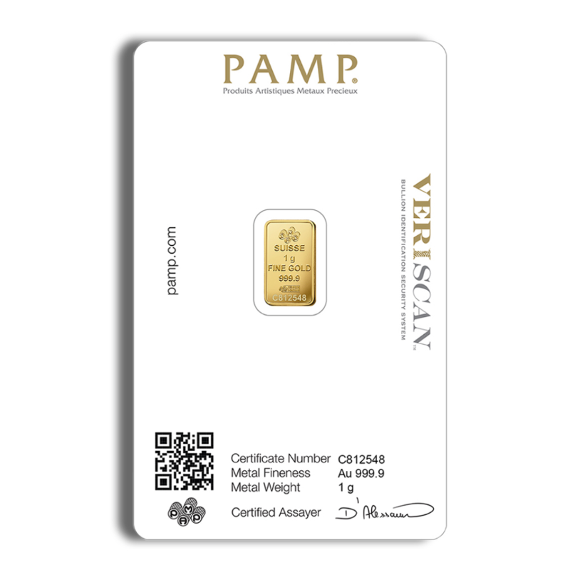 PAMP Fortuna 1 Gram .9999 Fine Gold Bar (In Assay) - Image 2