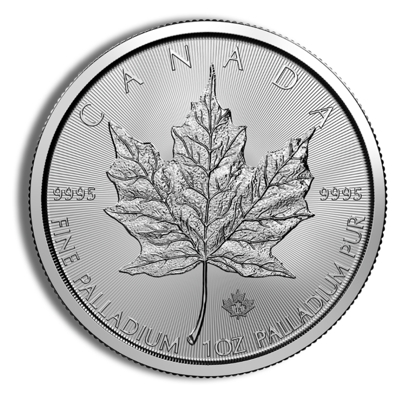 1 oz Palladium Maple Leaf - BU (Date Varies)