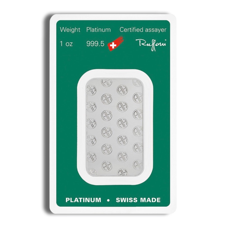 1 oz Platinum Bar – Argor-Heraeus (In Assay) - Image 2