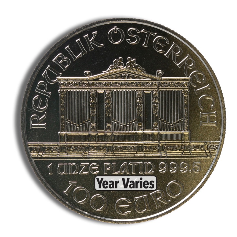 1 oz Platinum Philharmonic Coin – BU (Year Varies) - Image 2