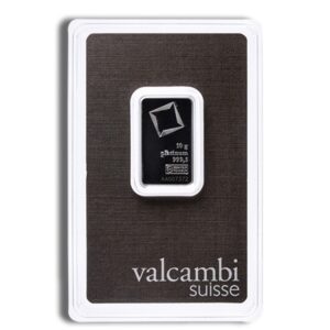 10 Gram Platinum Bar – Valcambi (In Assay)