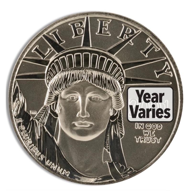 1/2 oz Platinum Eagle Coin – BU (Year Varies)