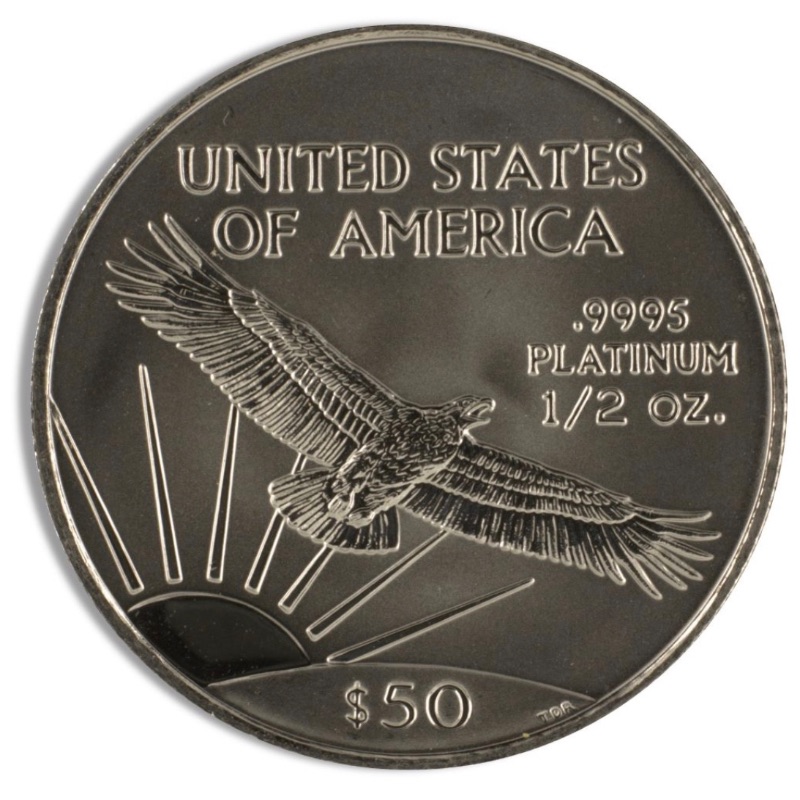 1/2 oz Platinum Eagle Coin – BU (Year Varies) - Image 2