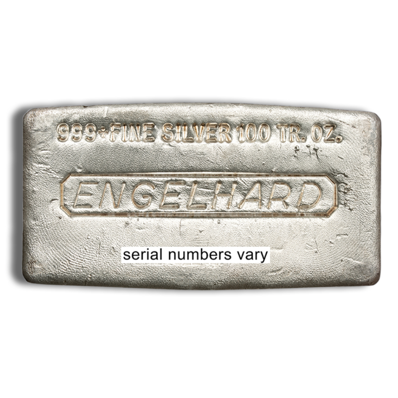 100 oz Silver Bar – Engelhard (Poured/Extruded) - Image 2