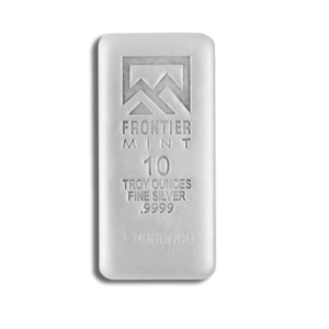 10 oz Silver Bar – Frontier Mint – .999 Fine Silver