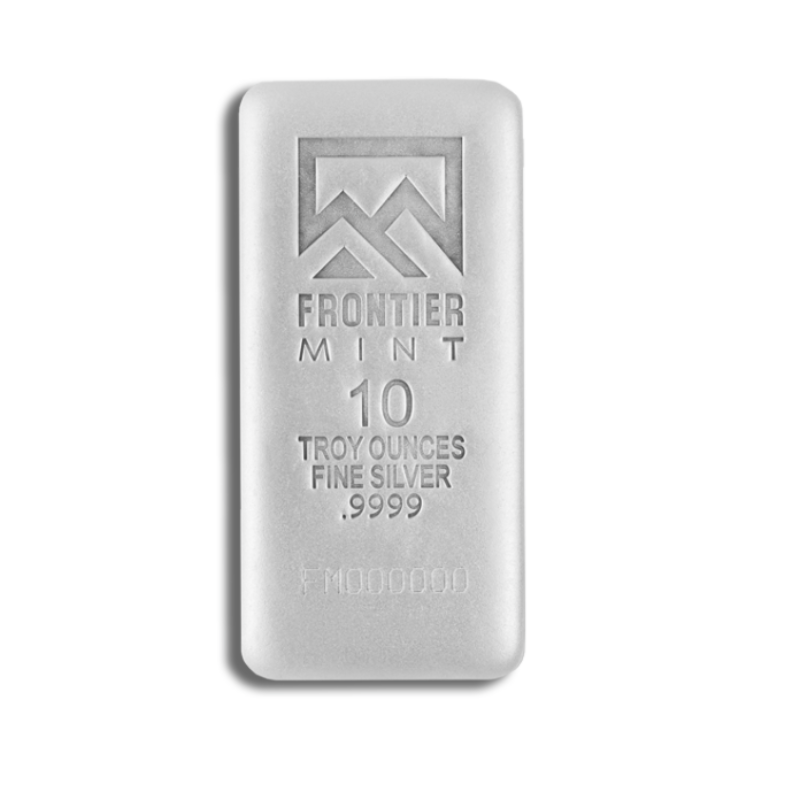 10 oz Silver Bar – Frontier Mint – .999 Fine Silver