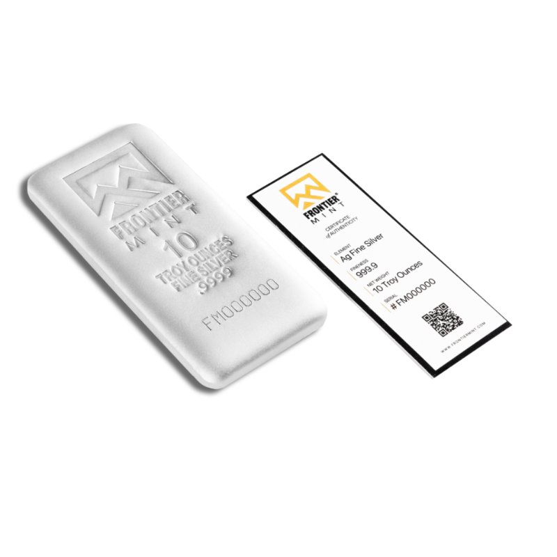10 oz Silver Bar – Frontier Mint – .999 Fine Silver - Image 3
