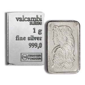 1 Gram Silver Bar - .999 Fine Silver - Design Varies - NO Assay Package