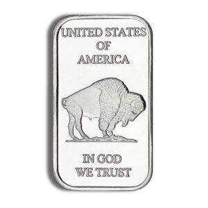 1 oz Silver Bar – Buffalo Design