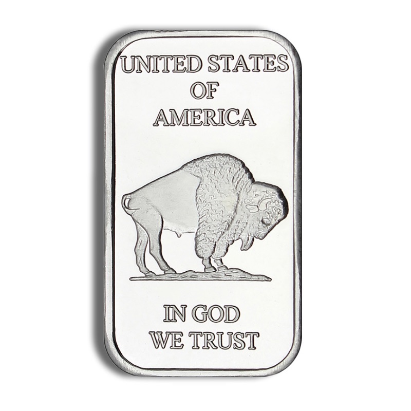 1 oz Silver Bar – Buffalo Design